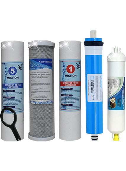 Açık Kasa Su Arıtma Cihazı 5 Aşamalı Filtre Seti | NSF Onaylı Vontron Membranlı Bakım Seti